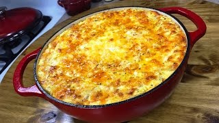 The Ultimate FiveCheese Macaroni and Cheese  Lodge Enameled Cast Iron Dutch Oven [upl. by Anerok]