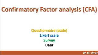 Confirmatory Factor analysis CFA questionnaire data [upl. by Fatima]