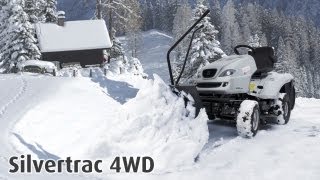 Rasentraktor Silvertrac 4WD im Winterdienst  selbst ohne Schneeketten nicht aufzuhalten [upl. by Isleana847]