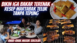 BIKIN IGA BAKAR DAN MARTABAK TELUR TANPA TEPUNG  RESEP IGA BAKAR [upl. by Eatnuhs]