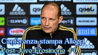 Conferenza stampa Allegri post JuventusFrosinone 40 in Coppa Italia 2324 quotTifosi arma in piùquot [upl. by Llerrud]