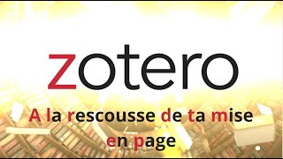 Insérer une référence avec Zotero [upl. by Airol]