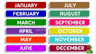 Months of the Year with Spellings  January February Months Name For Kids  Nursery rhymes [upl. by Moule973]