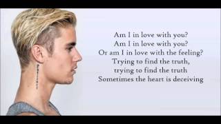 Justin Bieber  The Feeling ft Halsey Lyrics [upl. by Eblehs]