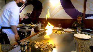 Japanese Teppanyaki Restaurant Tour  Blvd Gouin Canada  Montréal Tour kmtv [upl. by Eirb]