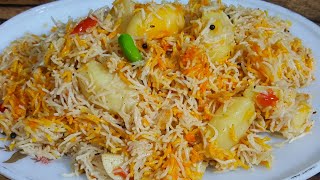 Aloo Ki Tahari Recipe  Aloo Tahiri  Easy Aloo Ka Pulao  Potato Rice Recipe  by Fakhira Sajjad [upl. by Zealand]