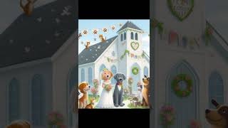 Samoyed wedding ceremony samoyedclub cute trendingshorts dog puppies funny wedding ai dogs [upl. by Yeniffit]