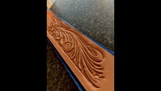 How to Tool a Floral Belt beginner leatherwork [upl. by Nus359]