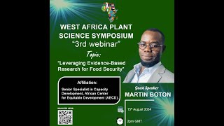 Leveraging EvidenceBased Research for Food Security  Martin Boton  August 15 2024 [upl. by Genny421]