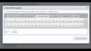 How to use the Instructure Canvas Equation Editor for Calculus [upl. by Bezanson927]