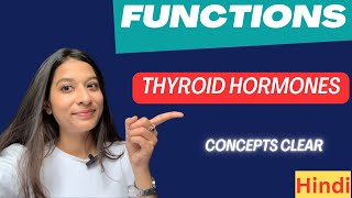 Functions of Thyroid Hormones in Hindi  Thyroid Gland thyroid endocrine [upl. by Thesda]