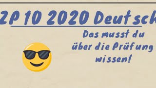 ZP 10 2020 Deutsch  Das musst du wissen [upl. by Evita]