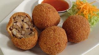 Breaded Chicken Meatballs  Sanjeev Kapoor Khazana [upl. by Abell]