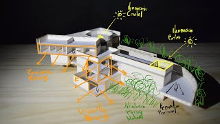 SPEEDPAINT  Analysis Benesse House Museum  Tadao Ando Wacom Intuos [upl. by Alenairam]