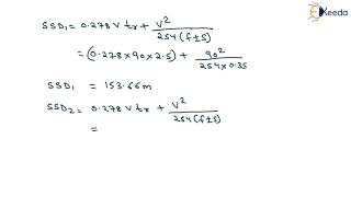 1st Numerical of Stopping Sight Distance  Highway Geometric Design  Transportation Engineering 1 [upl. by Ynaffat]