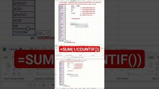 SUM COUNTIF Mencari jumlah data unik dalam sebuah tabel excel shorts excelformula exceltricks [upl. by Borlase]