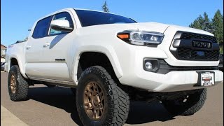 2023 TRD Sport Toyota Tacoma with OEM TRD Lift Kit 285’s amp  Manual transmission no rub [upl. by Neslund]