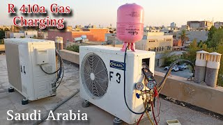 How To Gas Charging In Split Air Conditioner  एक में गैस चार्जिंग कैसे करें R 32 R 22 R410aR290 [upl. by Redlac]