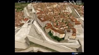 City of Cagliari  3D reconstruction  Sec XVIII [upl. by Airpac]