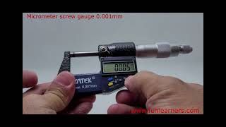 Digital micrometer screw gauge 0001mm [upl. by Aile]