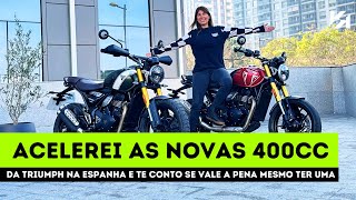 Surpreendente Acelerei as novas 400cc da Triumph Speed 400 e Scrambler 400 X  KS1951 [upl. by Yggep282]