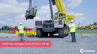 Grove GRT9165 – Quick and easy selfassembling rough terrain crane [upl. by Nyrahtak216]