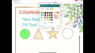 CollaNote 117 Fill tool with different styles [upl. by Routh]