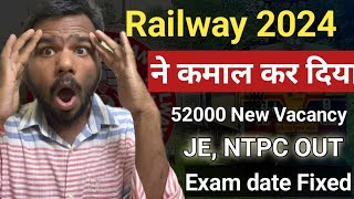 Big Breaking RRB JE NTPC ALP 53000 Vacancy Full Notifications out  Exam date dekh lo [upl. by Oludoet]