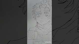 Dibujo de Tanjiro music anime kimetsunoyaba [upl. by Anev343]