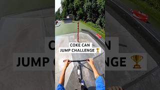 Coke Can Jump Challenge 🏆🛴Roman Dellapena shorts shortvideo challenge viral scooter tricks [upl. by Annatnas]