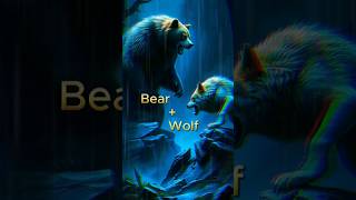 Bear vs Wolf hybrid animation 🙀🥰😜 shorts shortvideo animation [upl. by Mortimer813]