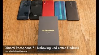 Xiaomi Pocophone F1 Unboxing und erster Eindruck [upl. by Aholah]