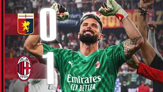 From Pulisics goal to Girouds save  Genoa 01 AC Milan  Highlights Serie A [upl. by Miharba]