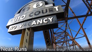 Virtually Explore the Old Chain of Rocks Bridge and Chouteau Island Madison Illinois [upl. by Nallak557]