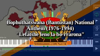 Bophuthatswana Bantustan National Anthem 19761994  Lefatshe leno la borrarona  Piano [upl. by Anahsal]