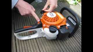 Stihl hs 45 Start Up [upl. by Tnirb494]