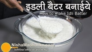 Idli Batter at home   Idli Batter for Soft Idli  Homemade Idli batter [upl. by Meensat]