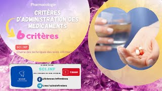 Critères dadministration des médicaments [upl. by Anawd]