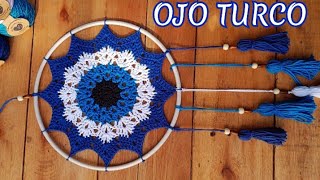 ATRAPASUEÑOS OJO TURCO CROCHET fácil y rápido paso a paso Nana [upl. by Renaud]