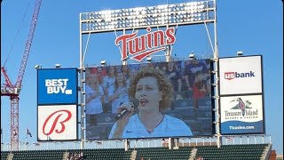 That Midwestern Mom sings for The Twins July 1st 2022 [upl. by Rocker]