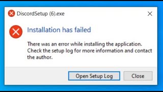 How To Fix Discord Setup exe Installation has failed while installing the application in Windows PC [upl. by Latihs]