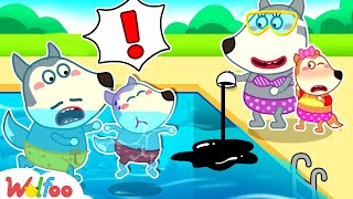 Whats going on at Wolfoos swimming pool  Safety Rules in the Swimming Pool  Wolfoo Family [upl. by Yemorej]