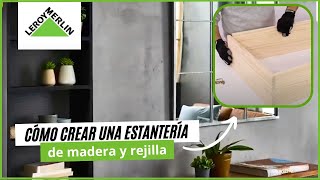 Cómo crear una estantería de madera  LEROY MERLIN [upl. by Elleinahc]