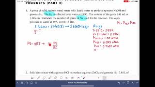 25a Gas stoichiometry involving water displacement [upl. by Kaete433]