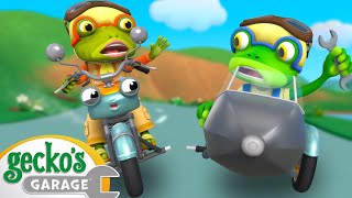 Motorcycle Madness  Geckos Garage  Trucks For Children  Cartoons For Kids [upl. by Aaren742]