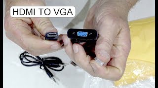 UNBOXING HDMI TO VGA CONVERTER [upl. by Groeg]