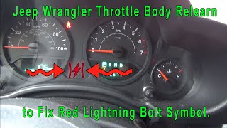 Will a Throttle Body Relearn Fix the Lightning Bolt Symbol on our 2007 Jeep Wrangler [upl. by Dirgis]