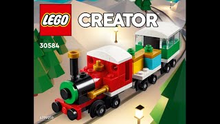 LEGO Instructions  Creator  30584  Winter Holiday Train  Seasonal  Polybags [upl. by Aizat]