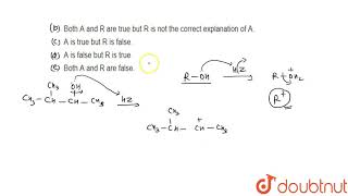 Assertion 3methyl2butanol is more reactive than2 butanol in acid catalyzed dehydration [upl. by Norbie]