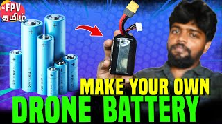 How to Make Battery Pack for Drones using Spot welding  4s Lithiumion  HOBBY KING  தமிழ் [upl. by Nhojleahcim922]